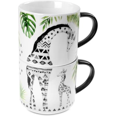 Mad about Mugs Stacking Giraffe Mugs (Pack of 2)