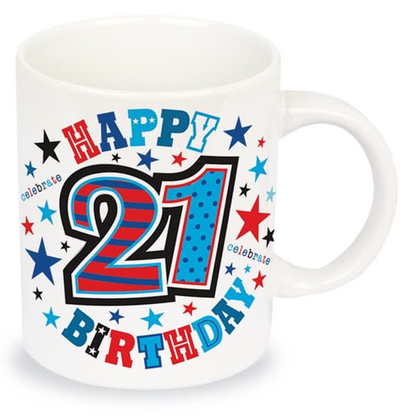 Simon Elvin Happy 21st Birthday Male Age Milestone Mug