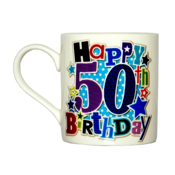 Simon Elvin Happy 50th Birthday Male Milestone Age Mug