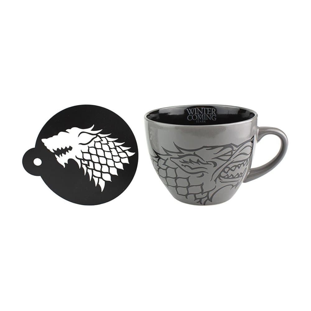 Mug: Game of Thrones - Stark Cappuccino Mug & Stencil