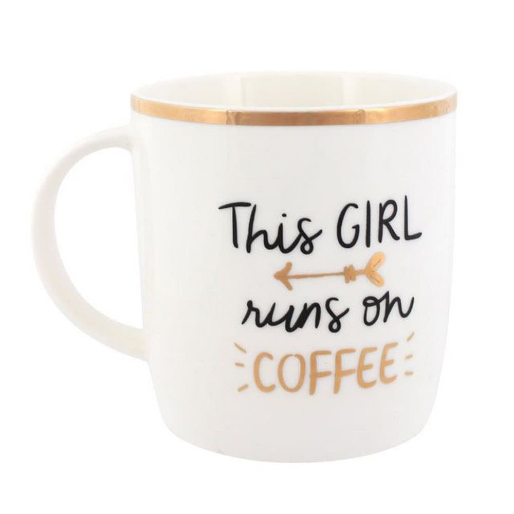 Something Different This Girl Runs On Coffee Ceramic Boxed Mug