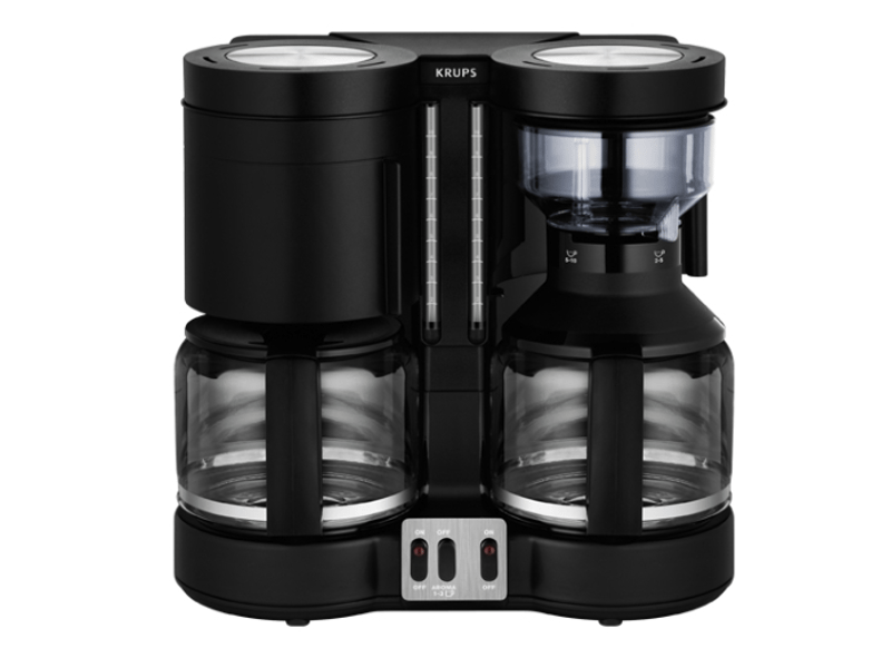 Krups Duothek Plus, Droppande kaffebryggare, 1 l, Malat kaffe, 2200 W, Svart