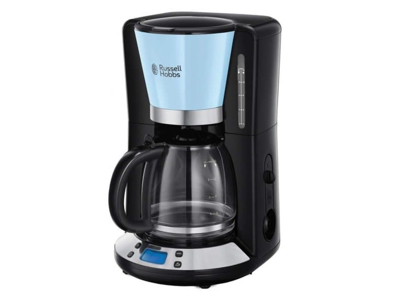 Russell Hobbs Colours Plus+, Droppande kaffebryggare, 1,25 l, Malat kaffe, 1100 W, Svart, Blå
