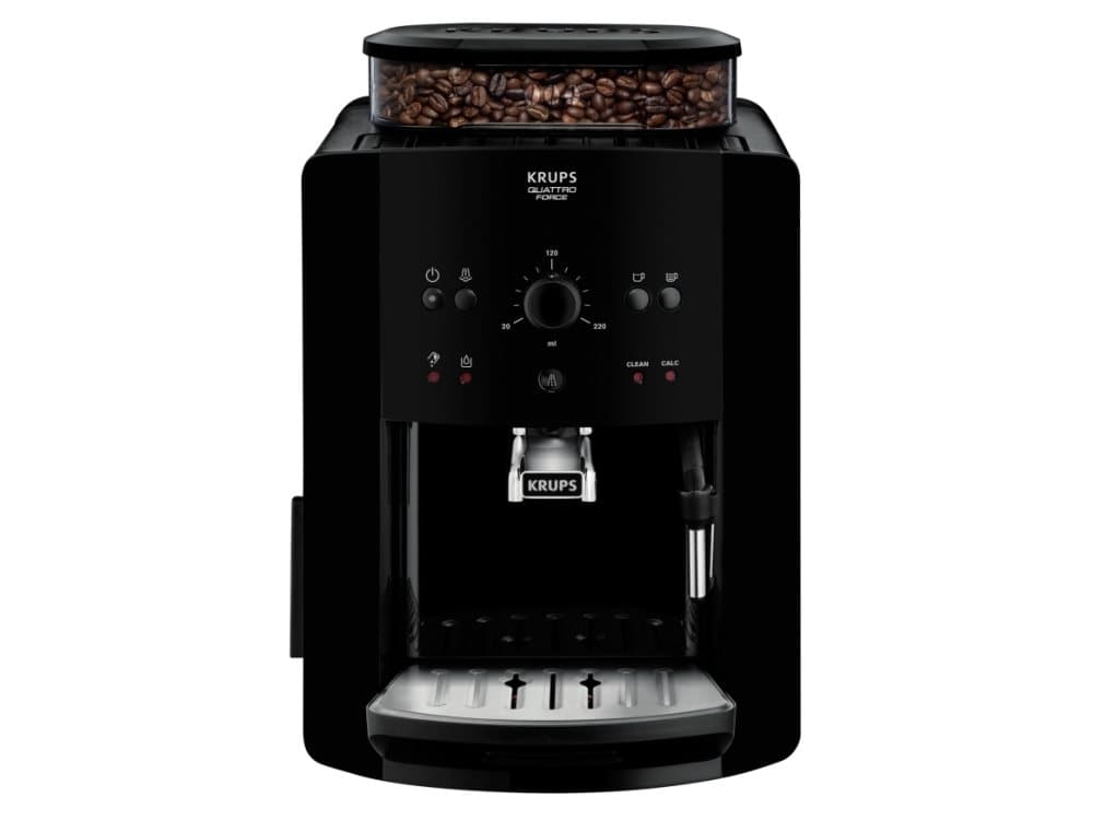 Krups Arabica EA8110, Espressomaskin, 1,7 l, Kaffebönor, Inbyggd kvarn, 1450 W, Svart