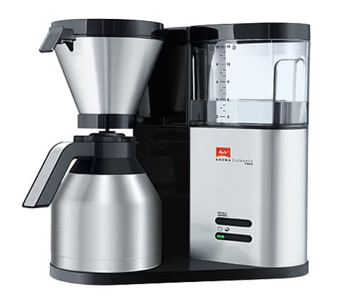 Melitta AromaElegance Therm, Kaffebrygger (drypp), Malt kaffe, 1000 W, Svart, Rustfritt stål