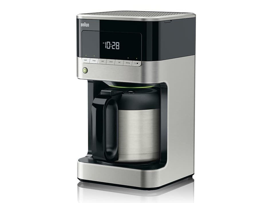 Braun KF 7125, Kaffebrygger (drypp), 1,25 l, Malt kaffe, 1000 W, Svart, Rustfritt stål