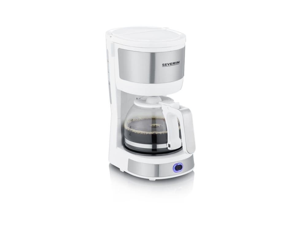 Severin KA 4809, Droppande kaffebryggare, Malat kaffe, 750 W, Rostfritt stål, Vit