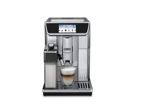 DeLonghi PrimaDonna Elite ECAM 650.75.MS, Kombinerad kaffebryggare, 2 l, Kaffebönor, Malat kaffe, Inbyggd kvarn, 1450 W, Svart, Metallisk