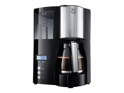 Melitta Optima Timer - Kaffemaskin - 8 kopper - svart / børstet rustfritt stål