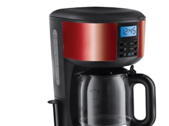 Russell Hobbs Legacy, Droppande kaffebryggare, 1,25 l, Malat kaffe, 1000 W, Svart, Röd