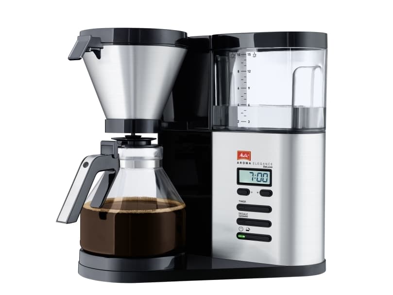 Melitta Aroma Elegance Deluxe, Droppande kaffebryggare, 1,25 l, Malat kaffe, 1520 W, Rostfritt stål