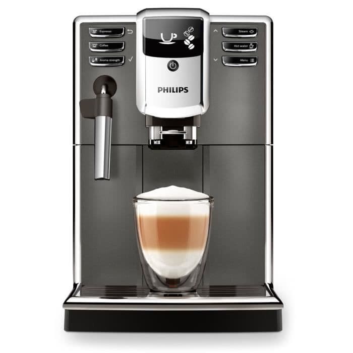 PHILIPS EP5314 / 10 Automatisk espressomaskine - Keramisk kværn - Klassisk mælkeskummer - LCD-skærm - Antracitgrå
