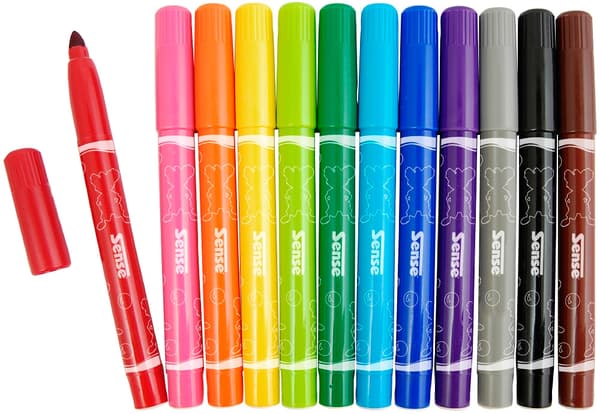 Sense Jumbo Fiberpenne 12-pack