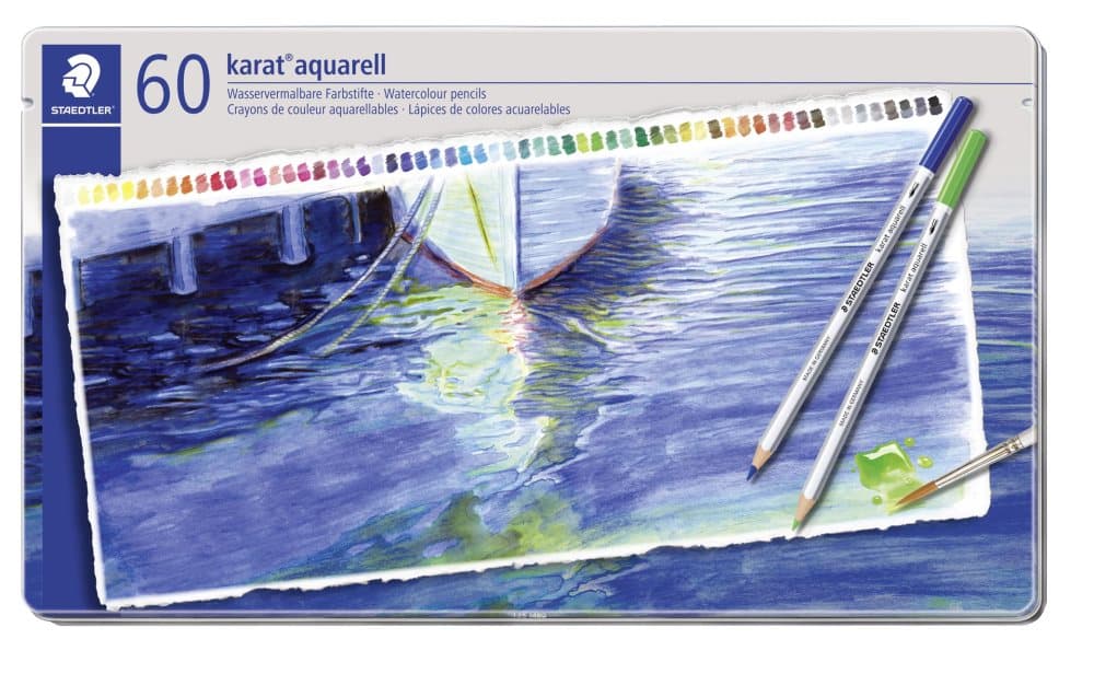 Karat® akvarell 60-pack av högsta kvalitet i metallask Staedtler