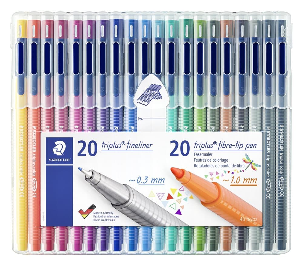 Box Triplus Set 20 Fineliner 20 Fibre-Tip Staedtler