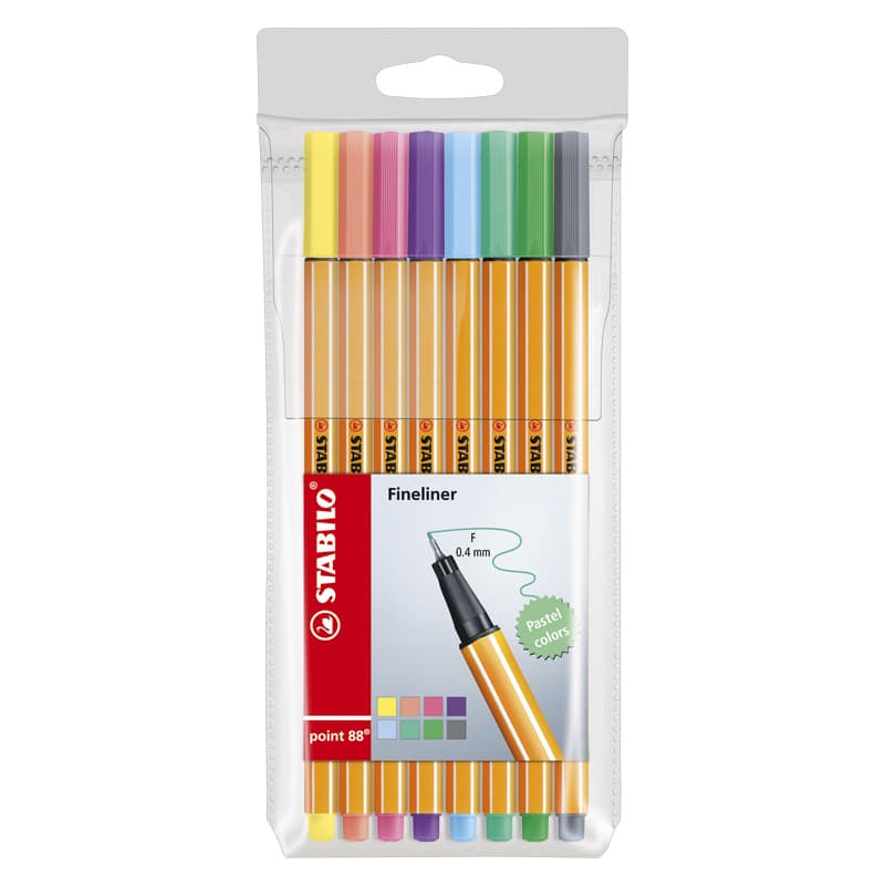 Tusjpenn Fineliner Stabilo Point 88 Shades of Pastel