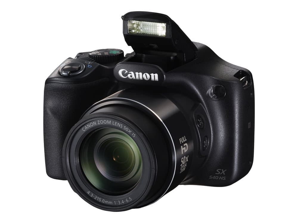 Canon PowerShot SX540 HS - Digitalkamera - kompakt - 20.3 MP - 1 080 p / 60 fps - 50x optisk zoom - Wi-Fi, NFC - svart