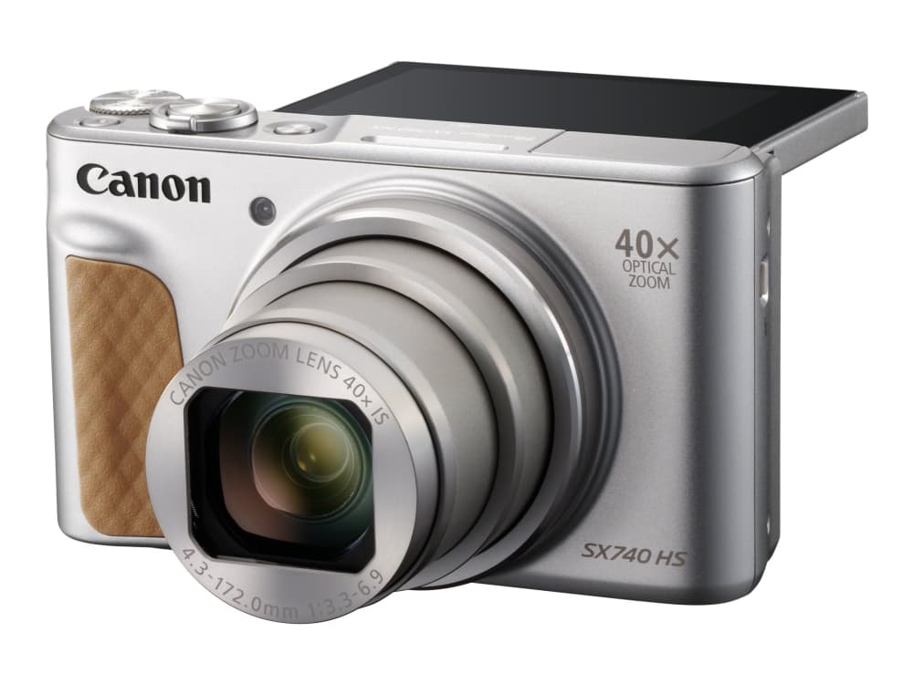 Canon PowerShot SX740 HS - Digitalkamera - kompakt - 20.3 MP - 4 K / 30 fps - 40x optisk zoom - Wi-Fi, Bluetooth - silver