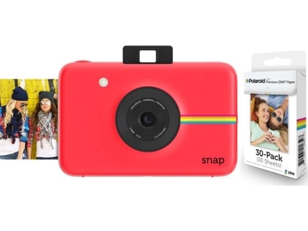 Polaroid Digital Camera Polaroid Snap - Digital Instant Camera - Red + Zink Cartridge Packaging For 30 Photos