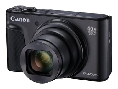 Canon PowerShot SX740 HS - Digitalkamera - kompakt - 20.3 MP - 4K / 30 fps - 40optisk x-zoom - Wi-Fi, Bluetooth - svart