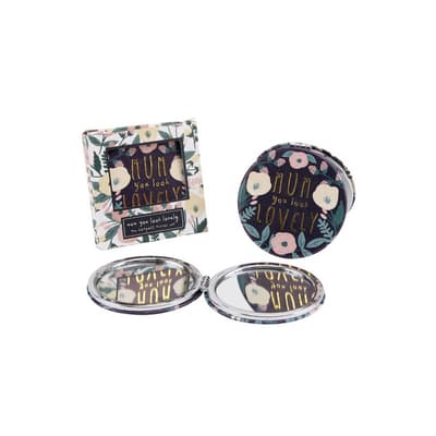 CGB Giftware Worlds Best Mum You Look Lovely Purple Compact Mirror