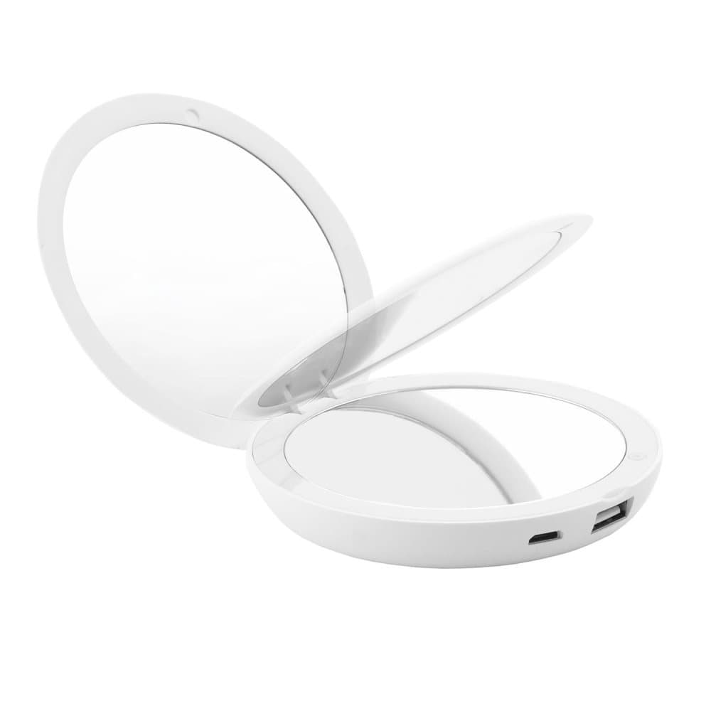 Lommespejl med LED og Power Bank - Mirbat