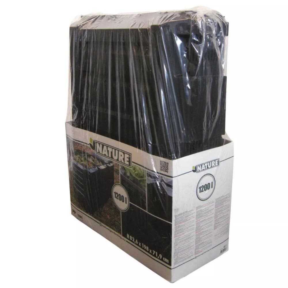 Nature Kompostisäiliö Musta 1200 L 6071483