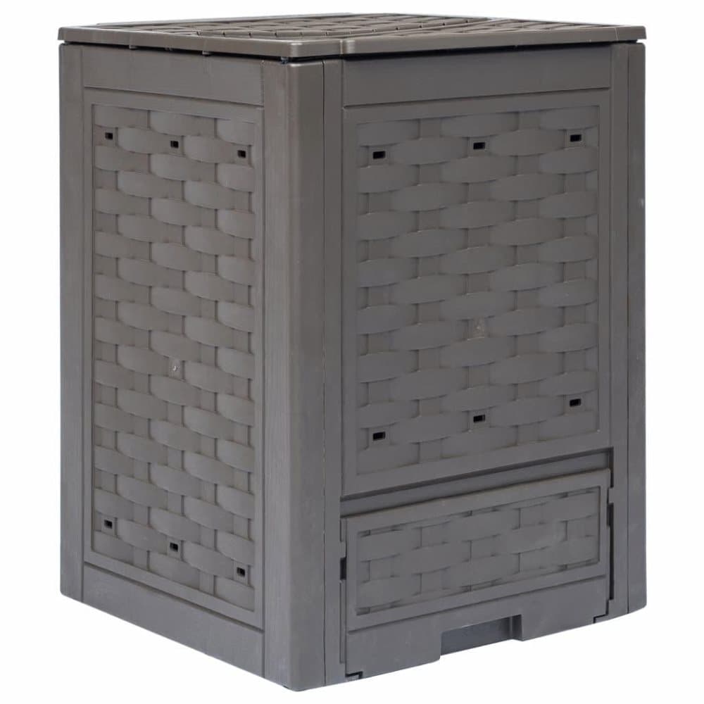 vidaXL Puutarhan komposti 60x60x83 cm 300 l ruskea