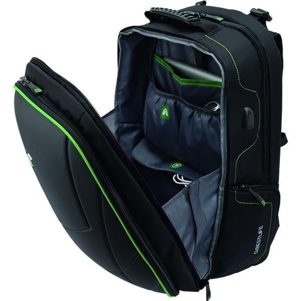 BestLife Assailant 17" Gaming Backpack. Sort/Grøn.