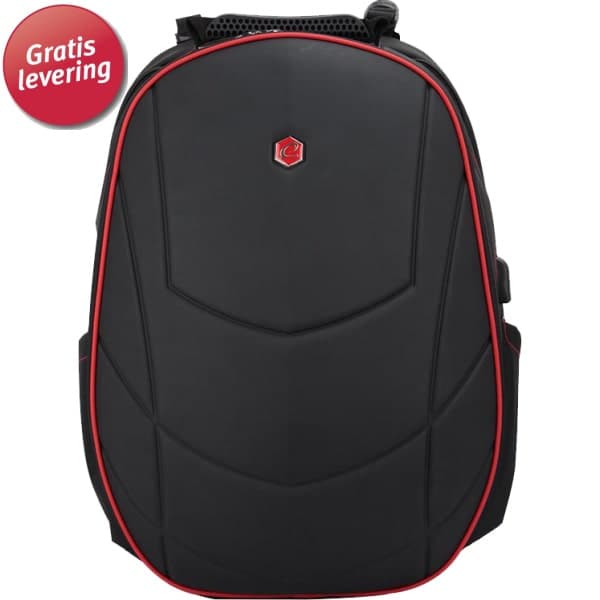 BestLife Assailant 17" Gaming Backpack. Sort/Rød.