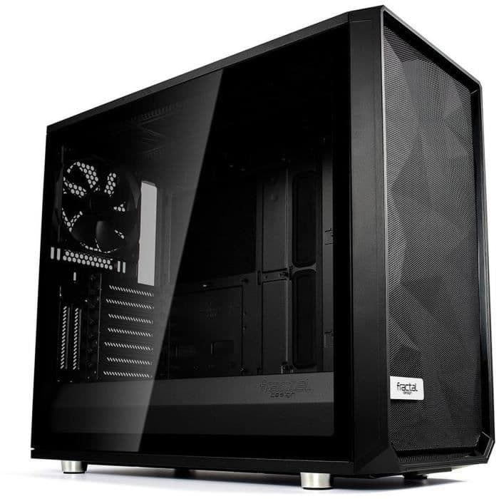 FRAKTISK DESIGN PC-fodral Meshify S2 Blackout Tonat härdat glasfönster (FD CA MESH S2 BKO TGD)