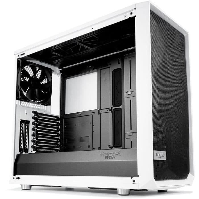 FRAKTISK DESIGN PC-fodral Meshify S2 Vit härdat glasfönster