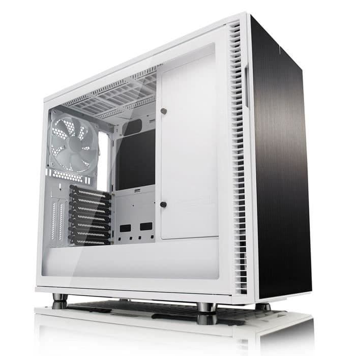 Fraktalt design Definer R6C hvid hærdet glas USB-C