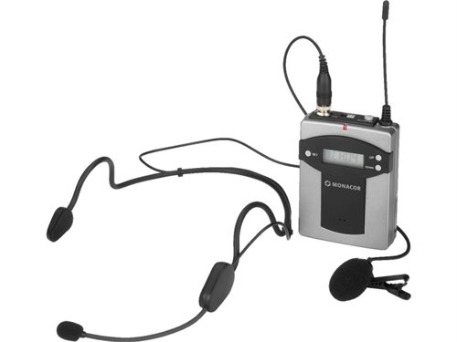 Bild av Monacor TXA-800HSE, Bodypack transmitter, 863,1 - 864,9 MHz, 70 - 16000 MHz, 70 - 16000 hz, Ultra High Frequency (UHF), 1 kanaler