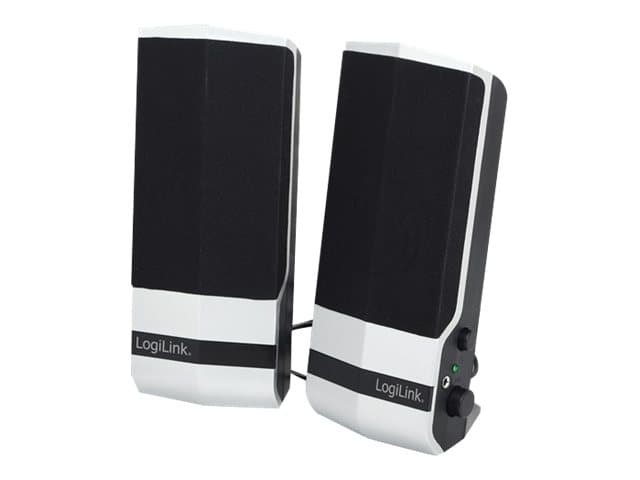 LogiLink - Högtalare - för persondator - 4.8 Watt (Total) - svart, silver