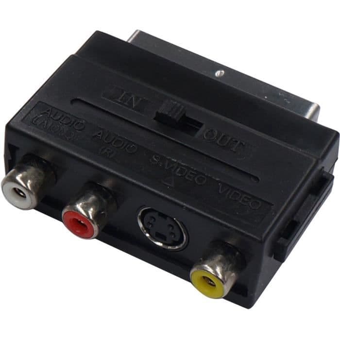 CONTINENTAL EDISON RCA Scartadapter med switch
