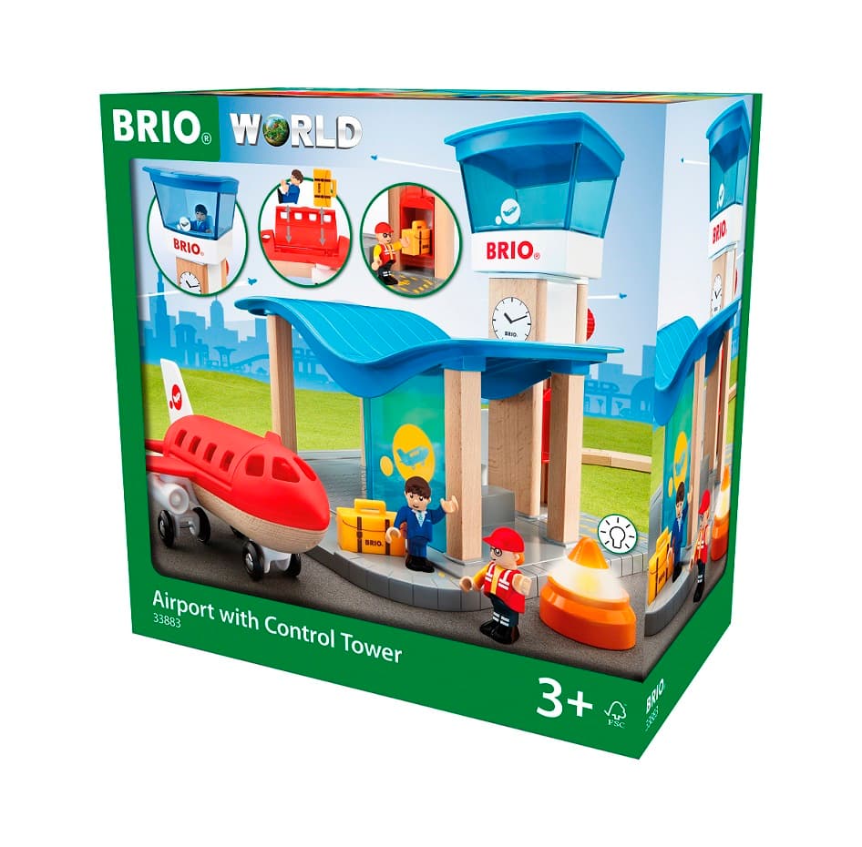 BRIO World - 33883 Flygplats med flygplan