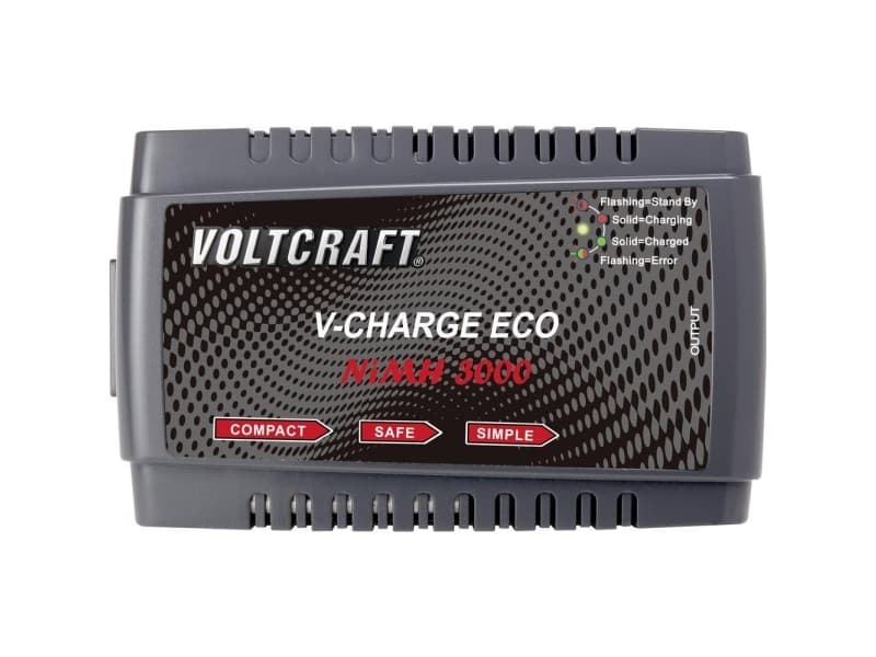 VOLTCRAFT V-Charge Eco NiMh 3000 Modelbyg-oplader 230 V 3 A NiMH, NiCd