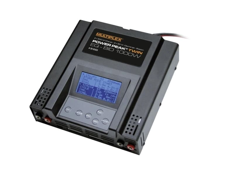 Power Peak Twin EQ-BID Modelbyggeri-multifunktionsoplader 24 V 20 A Bly, NiCd, NiMH, LiPo, Li-Ion, LiFePO