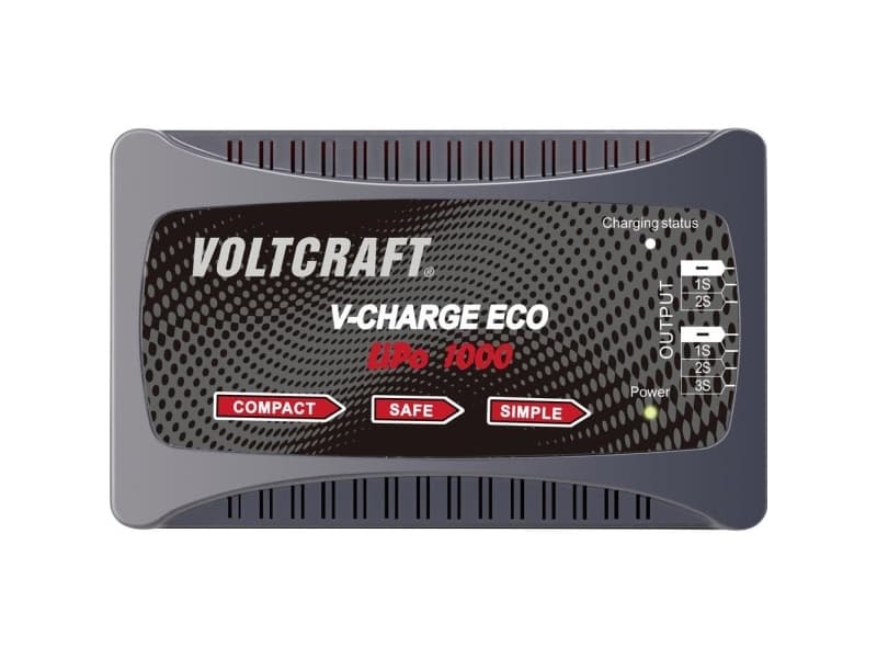 VOLTCRAFT Eco LiPo 1000 Modelbyg-oplader 230 V 1 A LiPo