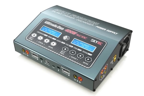 SkyRC D400, Lithium Polymer (LiPo), Nikkel-kadmium (NiCd), Nikkelmetallhydrid (NiMH), Svart, LCD, Innendørs, 100-240 V, 36 W