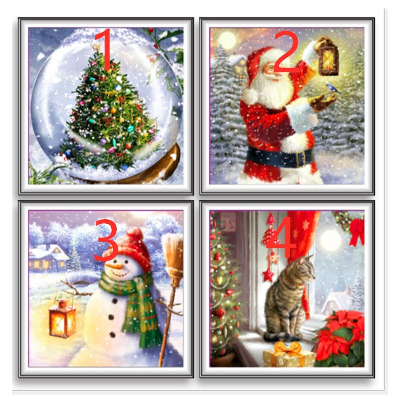 5D Diamond Painting Joulu Hyvää joulua-4 model