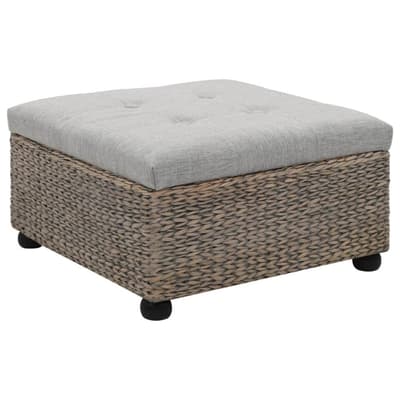 Ottoman sjögräs 65x65x40 cm grå