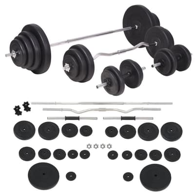 Skivstång och hantlar set 120 kg | Fri Frakt