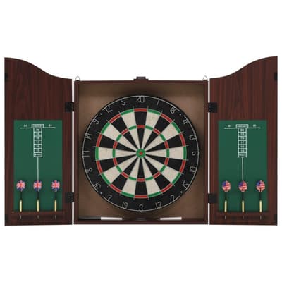 Professionell darttavla sisal med skåp och 6 pilar