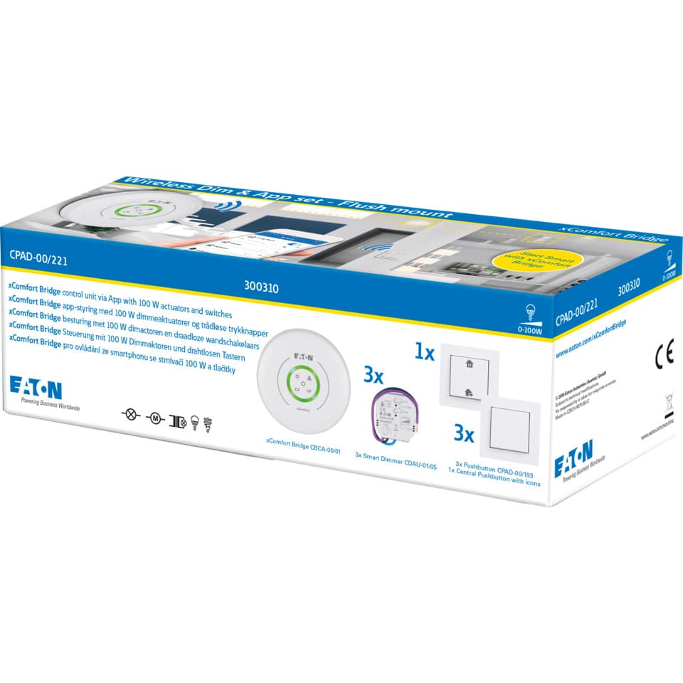 xComfort Wireless Dim & App set - Flush mount