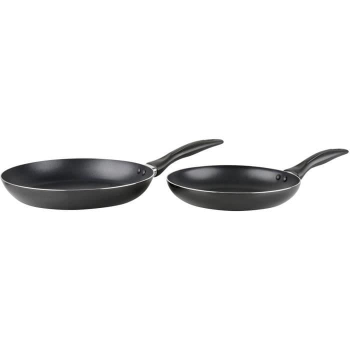 CREALYS 524875 - Erä 2 pannua - Alumiini - Ø 22/26 cm - Kaikki lämmittimet paitsi induktio - Musta