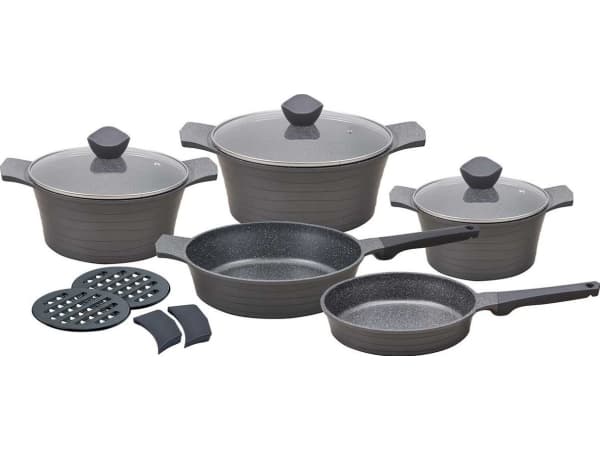 Klausberg Set of Fresco pots 12 elements gray (KB-7356)