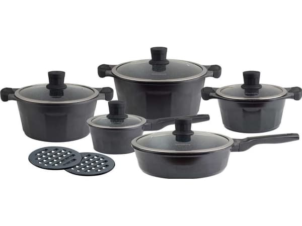 Klausberg Set of Moderno pots 12 elements black (KB-7353)