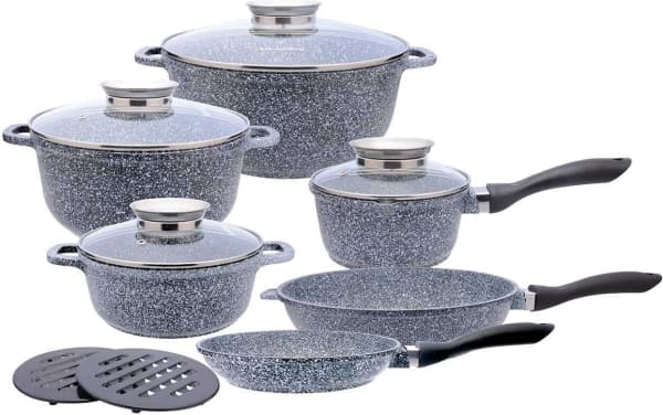 Klausberg Set of Marmo pots 12 pieces (KB-7236)